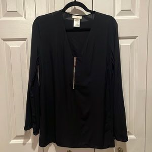 Michael Kors Black Swimsuit Coverup Top